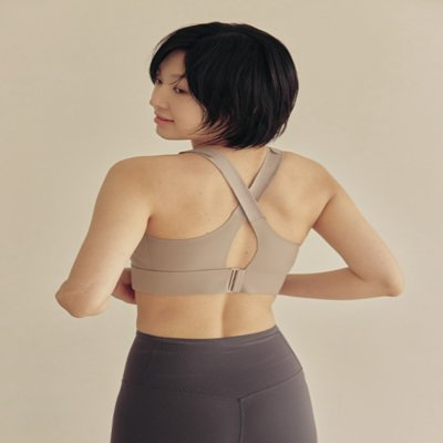 [마른파이브]앞지퍼 심리스 스포츠브라