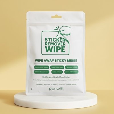 [PURIWI 스티커 제거 티슈 세트