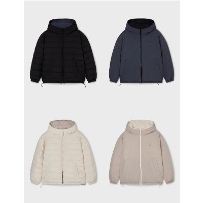 [후아유]라이트 후디드 리버서블 자켓