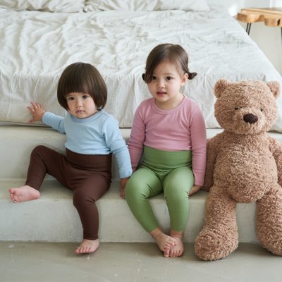 [루키즈] 배앓이 아기실내복 상하세트