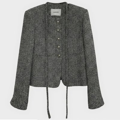 소프트텍스쳐 트위드숏자켓