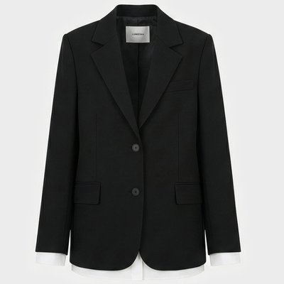 밑단 배색 탈부착 자켓