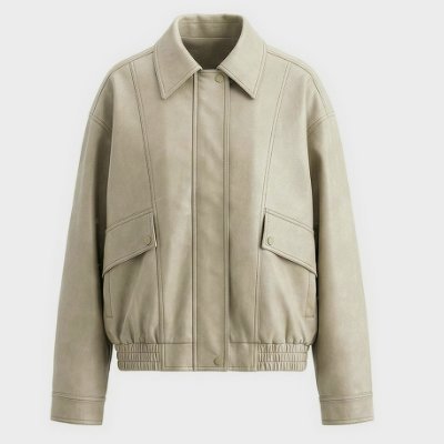 소프트레더 블루종 점퍼