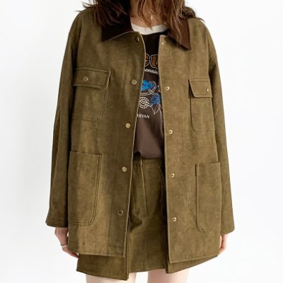 코듀로이카라 워크자켓