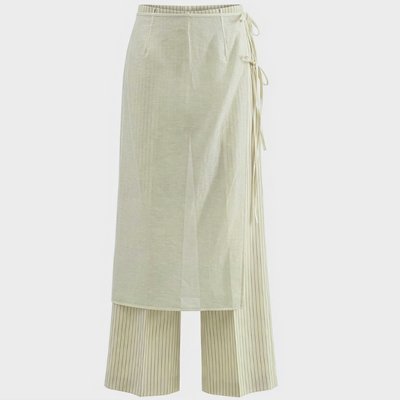 랩 스커트 레이어드 팬츠