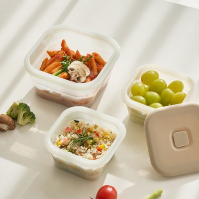 [마더케이] 허그 실리콘 접이식 용기