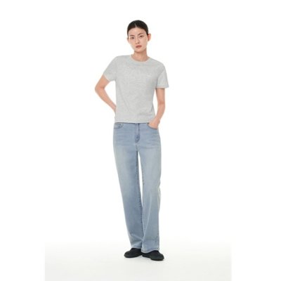 [안다르]에어데님 세미 와이드 청바지