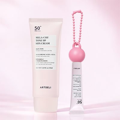 [아트델리] 멜라 컷 톤업선크림+키링