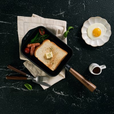 [포네]온기 더블랙 무쇠사각계란말이팬