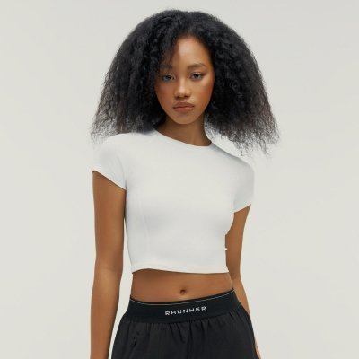 [런허] 올라운드 크롭 숏슬리브