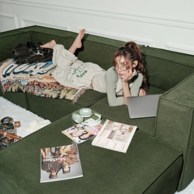 패브릭 모듈 소파 4인용