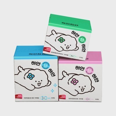 [하얀하얀] 일회용 100%순면생리대
