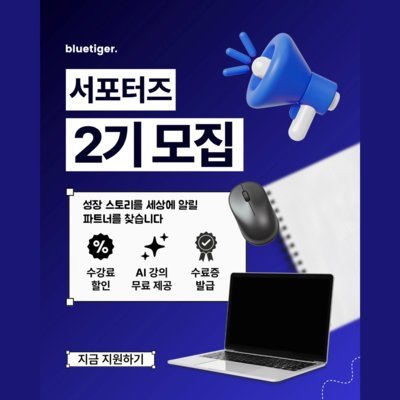 [블루타이거]디자인/마케팅교육서포터즈