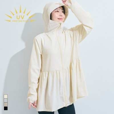 [coca] UV차단 티어드 후드집업