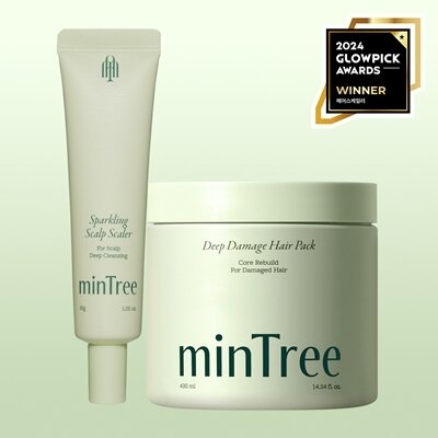 민트리 딥데미지 헤어팩 430ml + 스파클링 스칼프 스케일러